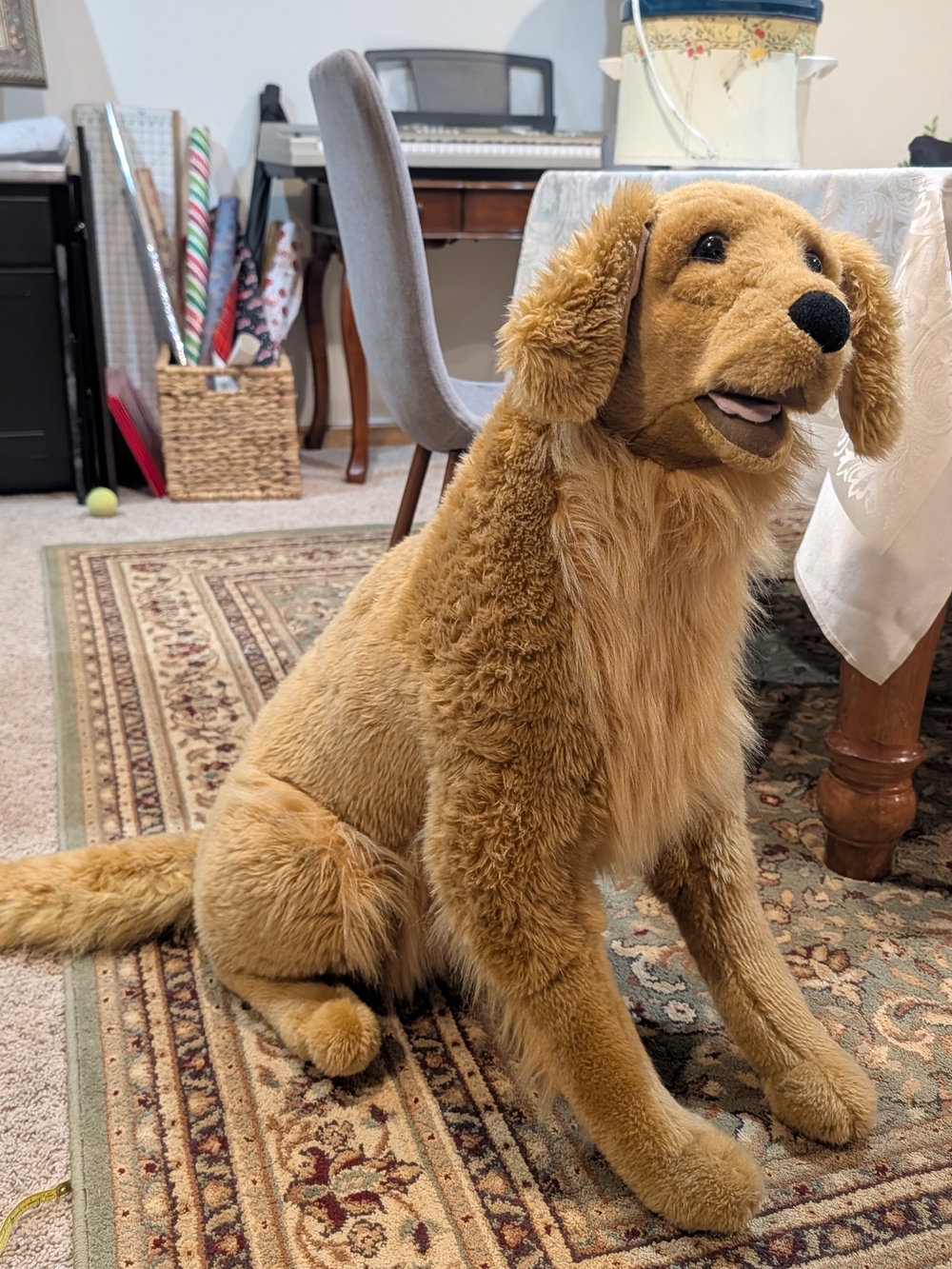 Melissa & Doug 30" Life size Golden Brown Plush Retriever Toy